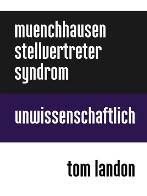 cover image of Münchhausen-Stellvertreter-Syndrom
